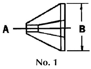 Concentric 5MT #1 Bell Head Adapter, Dimensions A .514" B 3.328"