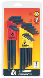 Bondhus 22 Piece Inch/Metric Balldriver L-Wrench Set 20199