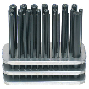 Spellmaco Transfer Punch Set (Spotters) #3-17, Inch, 3/32"- 1/2" by 64ths plus 17/32"