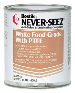 Bostik Never-Seez, White Food Grade with PTFE, 14 oz.