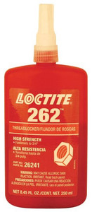 LOCTITE 262 Threadlocker, High Strength Model #26241, 250 ml. Tube