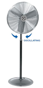 Marley 24" Blade 1/4HP Oscillating Pedestal Mount Industrial Air Circulator - 24ACP-OU
