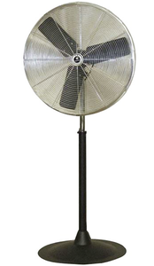 TPI 24" Blade 1/4HP 120V Non-Oscillating Pedestal Mount Fan - CASU 24-P