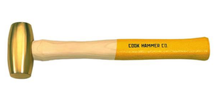 Cook Non-Sparking Brass Hammer, 1" Face, 0.5 lbs. Head Weight - 701