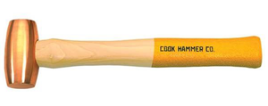 Cook Non-Sparking Copper Hammer, 1-3/8” Face, 1.5 Lbs. Head Weight - 803 - 98-002-042