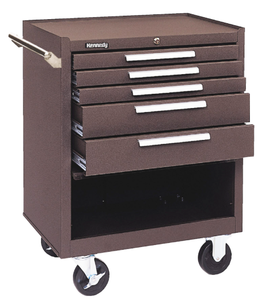 Kennedy 5 Drawer Brown Roller Cabinet, 29"W x 20"D x 35"H - 295XB - 99-010-295