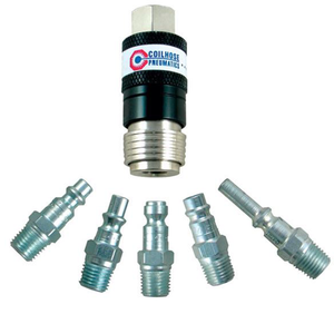 Coilhose Pneumatics 5-in-1 Automatic Safety Exhaust Coupler, 3/8" Thread Size - 151USE - 99-020-023