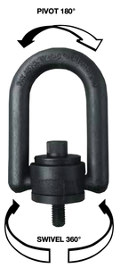 American Drill Heavy Duty Hoist Ring, 5/8"-11 Thread Size, 4,000 lbs. Rated Load - 33615