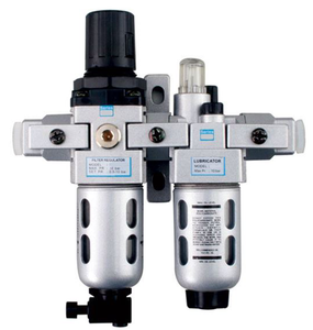 Precise 2 Piece Modular Air Filter Regulator & Lubricator Combo, 3/8" Port Size - 60451
