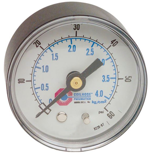 Coilhose Pneumatics Pneumatic Gauge, 1/4" Bottom (LM), 0-200 PSI Range - GB14200