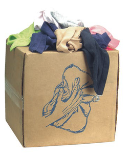 Precise Assorted Dry Cloth Economy Rags, 25 lbs. Container Size - R3320-25