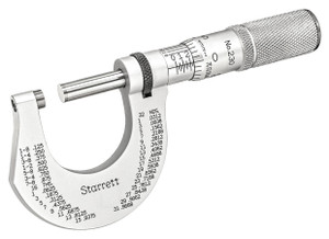 Starrett T230XFL 0-1" Outside Micrometer - T230-XFL