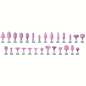 Precise Aluminum Oxide Mounted Stone Shape B65 1/8" Point Diameter, 1/8" Point Length