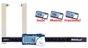 Fowler-Rotocal Electronic Rotoe Gage with Flat & Conical Anvil, 3-1/2" Jaw Depth - 74-150-006