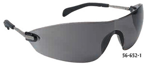 Crews Blackjack Elite Safety Glasses, Clear Lens, Scratch Resistant, Black Temple - 56-650-5