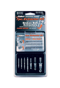 Alden 7 Piece MicroGrabit Broken Bolt Extractor Set, Removes Sizes #5 to 1/2" (3mm to 12mm) - 7017P - 61-008-920