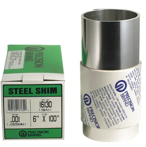 Precision Brand Carbon Steel Metal Shim Stock, 6" Width x 100" Roll .001" Thickness - A-1