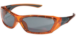 Crews ForceFlex™ Translucent Orange Frames Gray Anti-Fog Safety Glasses FF132 - 96-085-016
