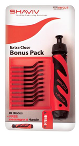 Shaviv Mango II E100 High Speed Steel Blade Deburring Close Work Set - 10XE100