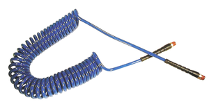 Coilhose Pneumatics Self-Storing Recoil Air Hose, 1/4" Hose ID, 20 ft. Hose Length - PU14-20B-B