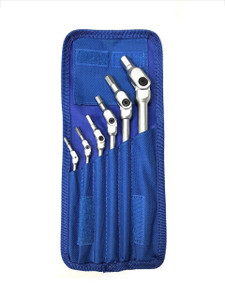 Bondhus Metric Hex Pro Pivot Head Wrenches (6 Piece Hex-Metric Set- 3, 4, 5, 6, 8 & 10mm) - 00010-1