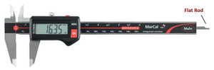 MAHR Digital Caliper MarCal 16 EWRi, 8"/200mm, Flat Depth Rod - 4103404