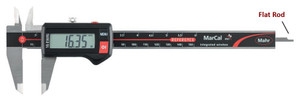 MAHR Digital Caliper MarCal 16 EWRi, 12"/300mm, Flat Depth Rod w/ Friction Wheel - 4103407