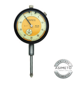 Asimeto Dial Indicator AGD2, 0.25" Range, 0.0005" Graduation, 0-25-0 Reading - 7402065