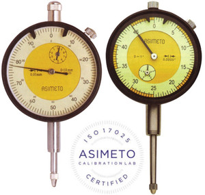 Asimeto Dial Indicator AGD2, 0.50" Range, 0.001" Graduation, 0-100 Reading - 7402121