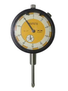 Asimeto Dial Indicator AGD2, 1" Range, 0.001" Graduation, 0-100 Reading - 7402261