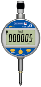 Fowler-Sylvac IP67 Mark VI Electronic Indicator w/ Integrated Bluetooth, 0-1"/25mm - 54-530-355