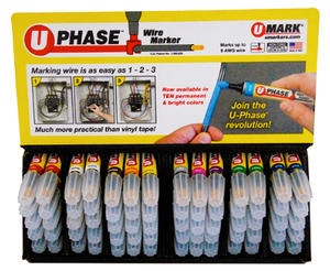 U-Mark UPhase Wire Marker Assorted Colors 70 Pack - 10719PMD