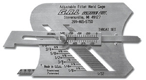 G.A.L. Gage Adjustable Fillet Weld Gauges