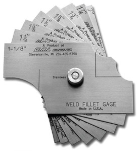 G.A.L. Gage 8 Piece Fillet Weld Sets