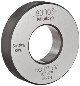 Mitutoyo Steel Setting Ring, Nominal Size 0.80" - 177-287