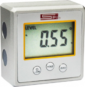 SPI Magnetic Base Digital Protractor, 360° Range all 4 sides with 0 - 90° - 11-983-4