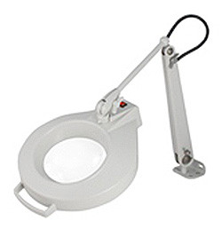 Dazor Iron Man Machine Clamp Magnifier, 3-diopter (5"), Dove Grey - 1420E-DG