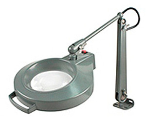 Dazor Iron Man Machine Clamp Magnifier, 3-diopter (5"), Machine Grey - 1420E-MG