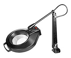 Dazor Iron Man Machine Clamp Magnifier, 11-diopter (3"), Black - 1420E-11-BK