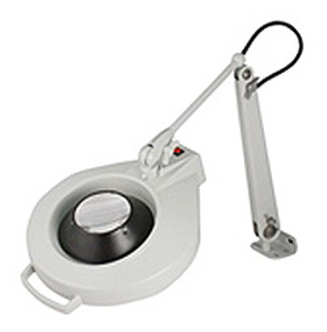 Dazor Iron Man Machine Clamp Magnifier, 16-diopter (3"), Dove Grey - 1420E-16-DG