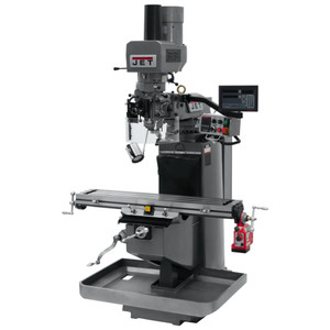 JET JTM-949EVS Milling Machine with 3-Axis (Knee) Newall DP700 DRO, X-Axis Powerfeed and Air Powered Draw Bar - 690541