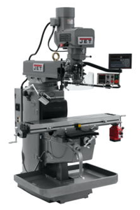 JET JTM-1050EVS2/230 Mill With 3-Axis Newall DP700 DRO (Knee) With X-Axis Powerfeed - 690639