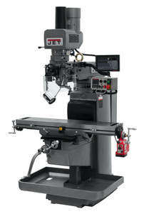 JET JTM-1050EVS2/230 Mill With 3-Axis Newall DP700 DRO (Knee) With X-Axis Powerfeed and Air Powered Draw - 690640