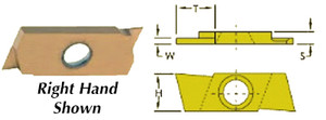Precise Mini-System Standard Carbide Grooving, Cut-Off Inserts