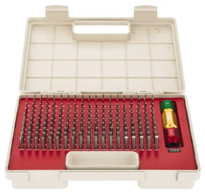 SPI Class ZZ Pin Gage Set, Inch, Steel, Minus Tolerance, 0.061 - 0.250" Range, 190 Pieces - 22-147-3