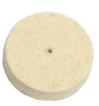 Grobet Solid Felt Wheel Buff, Medium 1" Dia. 1/4" Thick - 17.410