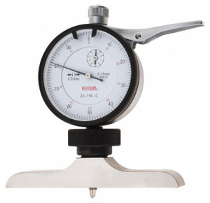 SPI Dial Depth Gage, 0-100mm Range, 101mm Base - 20-159-0