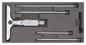 SPI Depth Micrometer, 0-12" Range, 2-1/2" Base - 11-567-5