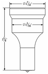 219 Oblong Punch 3/4" x 1-1/16" with 1/4" x 1/8" Single Keyway - 21992434