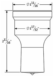 228 Oblong Punch 5/16" x 1-1/4" with 1/4" x 1/8" Single Keyway - 22891040